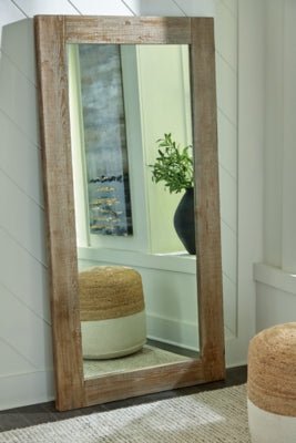 Waltleigh Floor Mirror - Dark Brown Floor Mirror modern furniture Contempo Furniture