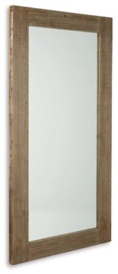 Waltleigh Floor Mirror - Dark Brown Floor Mirror modern furniture Contempo Furniture