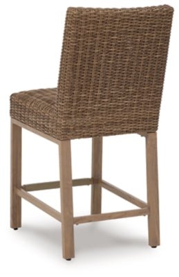 Walton Bridge Outdoor Bar Stool (Set of 2) - Light Brown Stool Set modern furniture Contempo Furniture