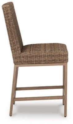 Walton Bridge Outdoor Bar Stool (Set of 2) - Light Brown Stool Set modern furniture Contempo Furniture