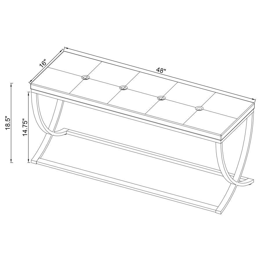 Walton - Leatherette Upholstered Tufted Accent Bench - White Accent Bench modern furniture Contempo Furniture