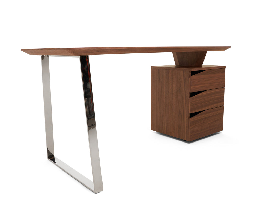 Walton- Modern Walnut Desk - View 2