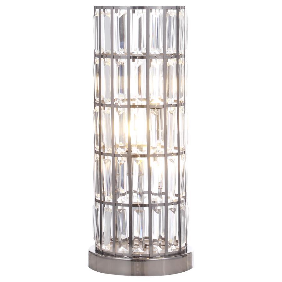 Wanda - Crystal Shade Bedside Table Lamp - Black Table Lamps modern furniture Contempo Furniture