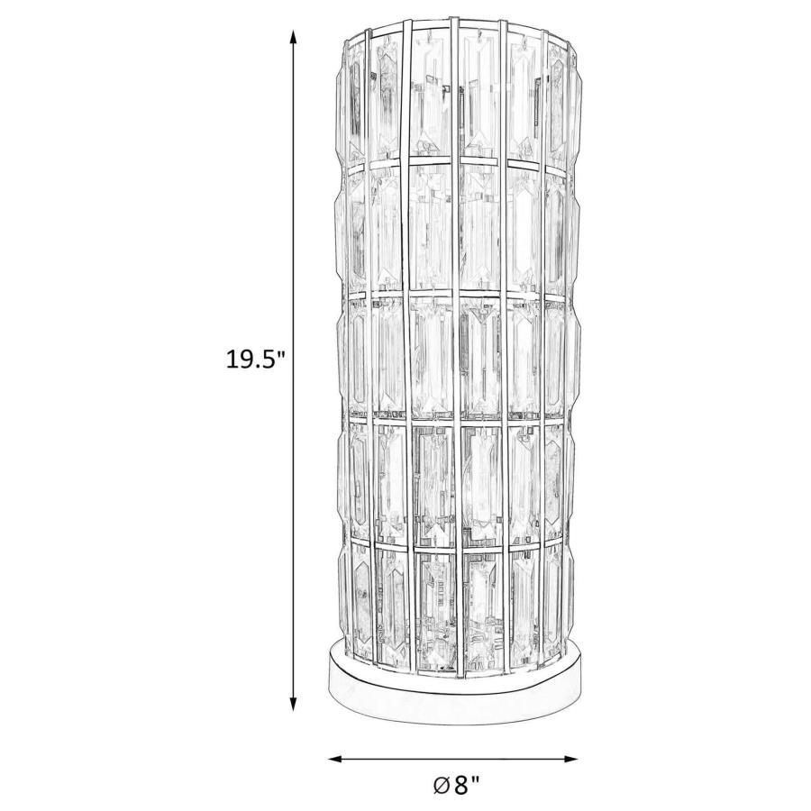 Wanda - Crystal Shade Bedside Table Lamp - Black Table Lamps modern furniture Contempo Furniture