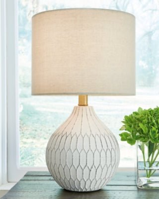 Wardmont Table Lamp - White Table Lamp modern furniture Contempo Furniture
