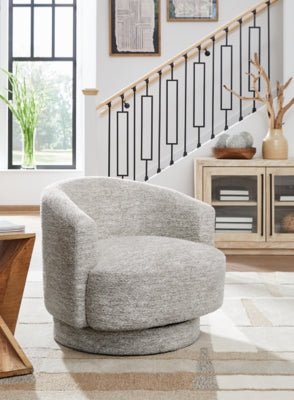 Wardsor Swivel Accent Chair - Gray Swivel Chair modern furniture Contempo Furniture