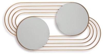 Warrenley Accent Mirror - Gold Accent Mirror modern furniture Contempo Furniture