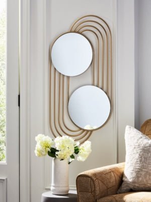 Warrenley Accent Mirror - Gold Accent Mirror modern furniture Contempo Furniture