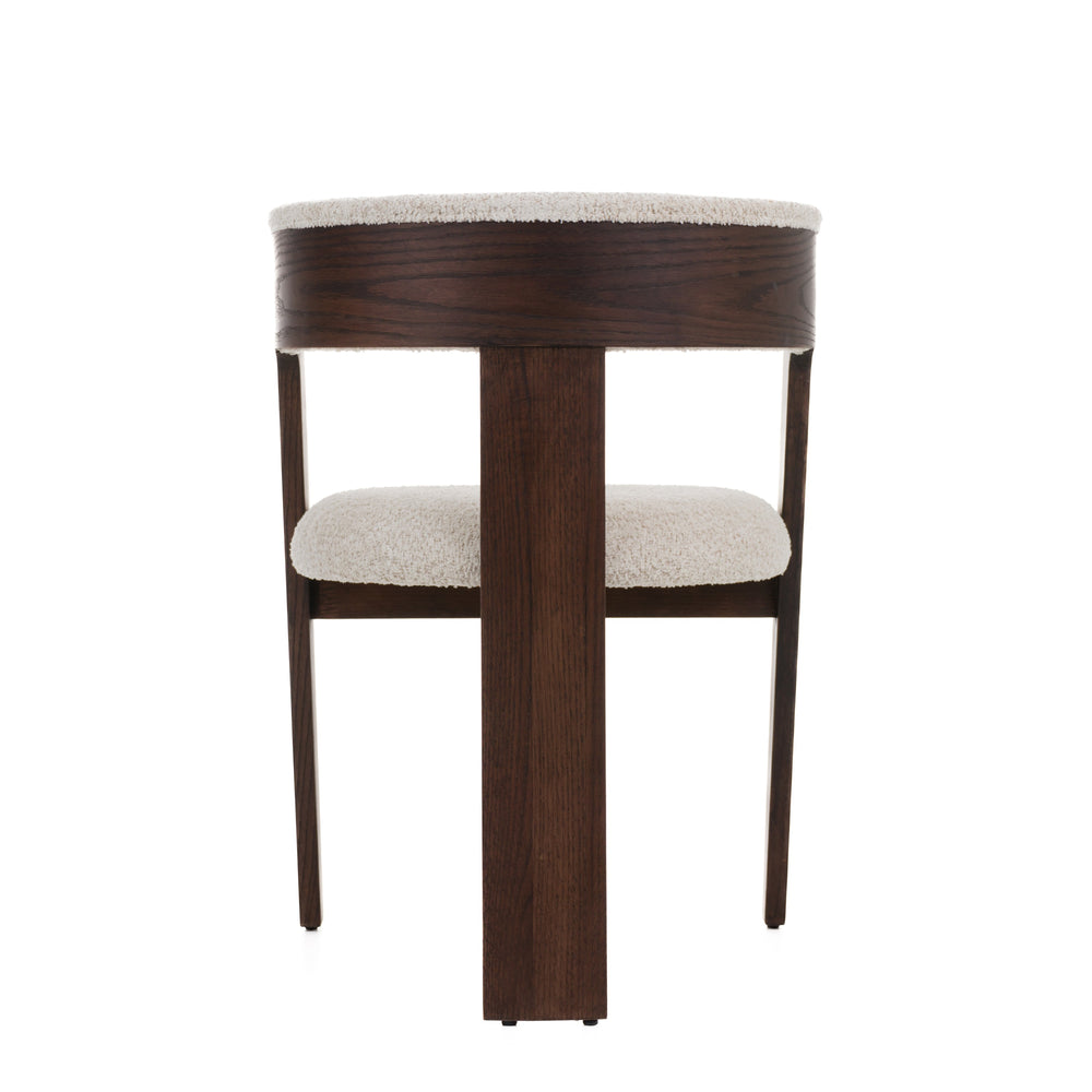 Washington - Modern Cream Fabric + Brown Oak Dining Chair (Set of 2) - View 6