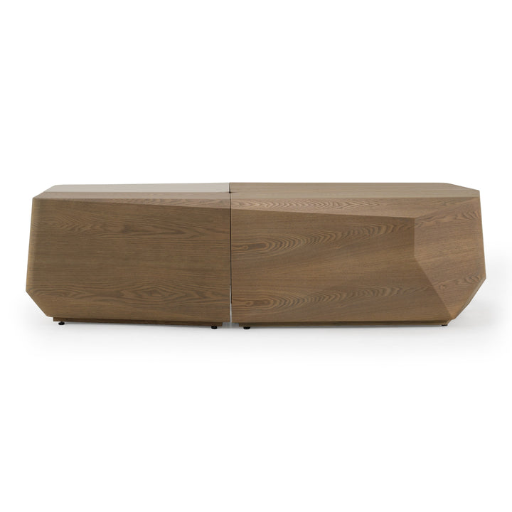 Wasson - Contemporary 4-Piece Buckwheat + Taupe Coffee Table Set