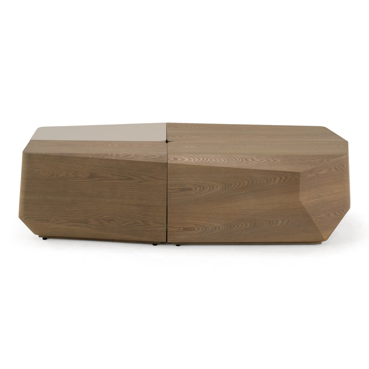 Wasson - Contemporary 4-Piece Buckwheat + Taupe Coffee Table Set