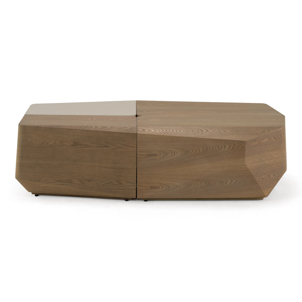 Wasson - Contemporary 4-Piece Buckwheat + Taupe Coffee Table Set
