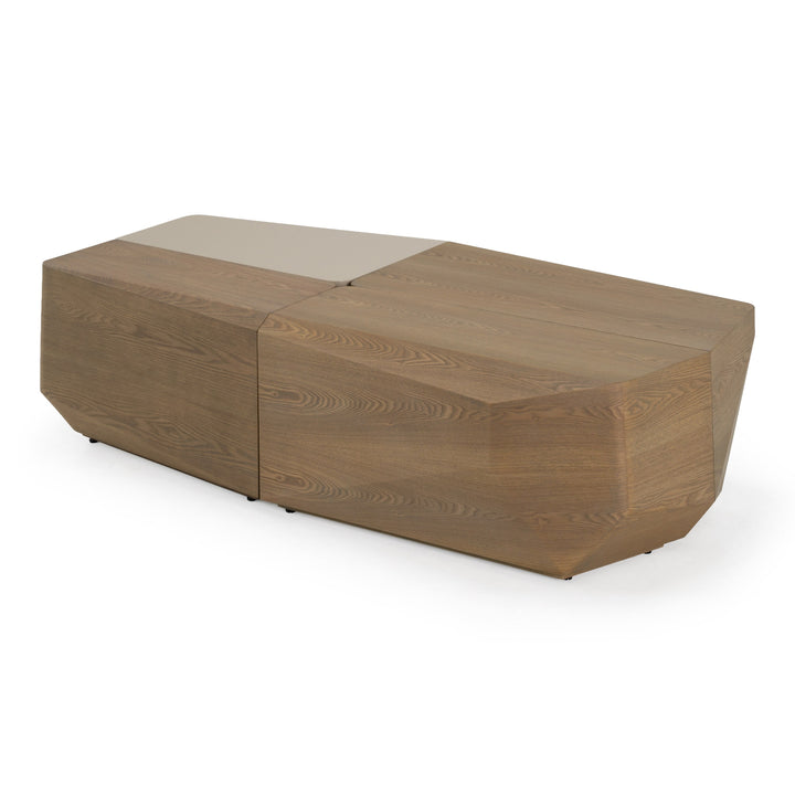 Wasson - Contemporary 4-Piece Buckwheat + Taupe Coffee Table Set