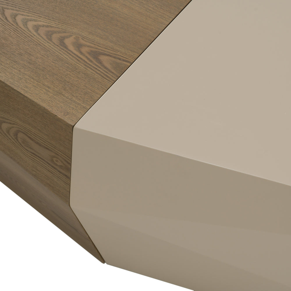 Wasson - Contemporary 4-Piece Buckwheat + Taupe Coffee Table Set
