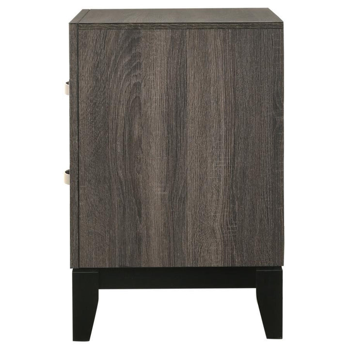 Watson - 2 - Drawer Nightstand - Gray Oak Accent Nightstand modern furniture Contempo Furniture