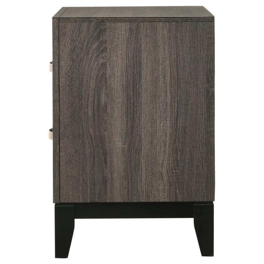 Watson - 2 - Drawer Nightstand - Gray Oak Accent Nightstand modern furniture Contempo Furniture