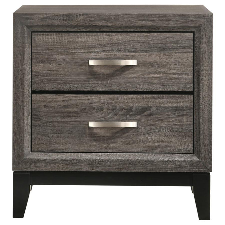 Watson - 2 - Drawer Nightstand - Gray Oak Accent Nightstand modern furniture Contempo Furniture