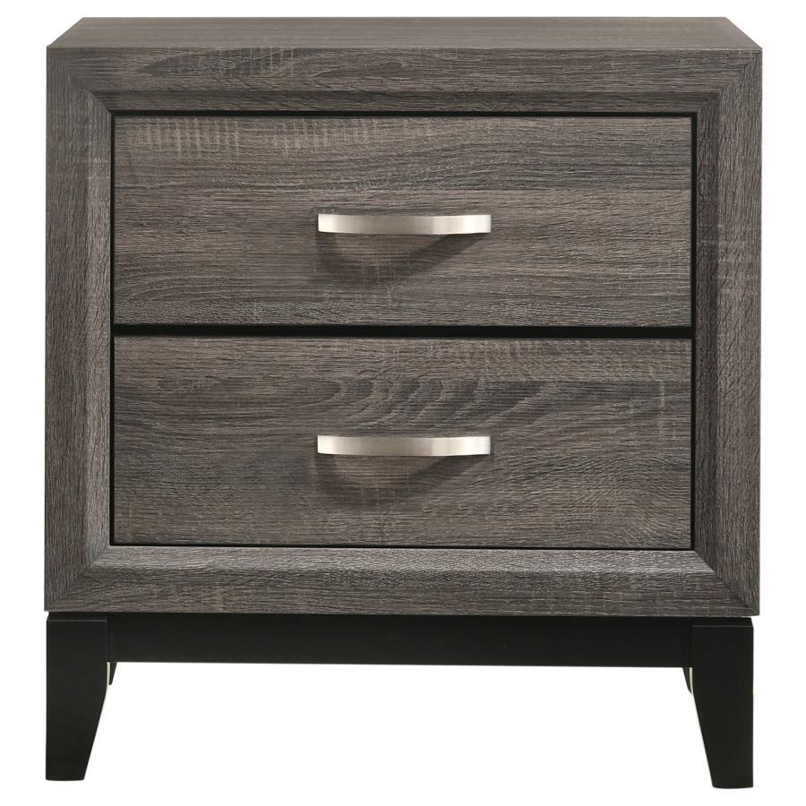 Watson - 2 - Drawer Nightstand - Gray Oak Accent Nightstand modern furniture Contempo Furniture