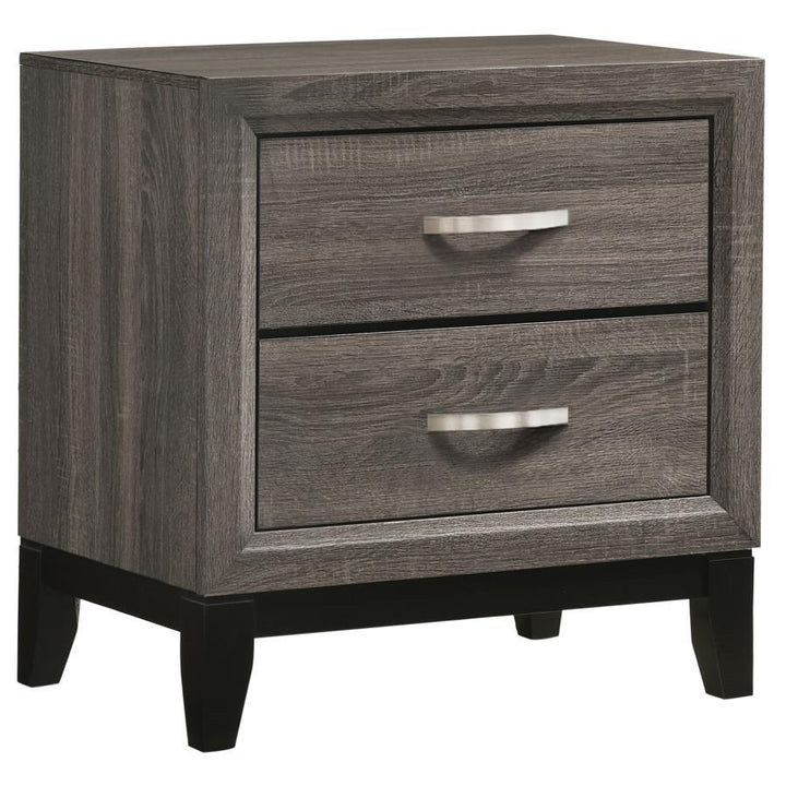 Watson - 2 - Drawer Nightstand - Gray Oak Accent Nightstand modern furniture Contempo Furniture
