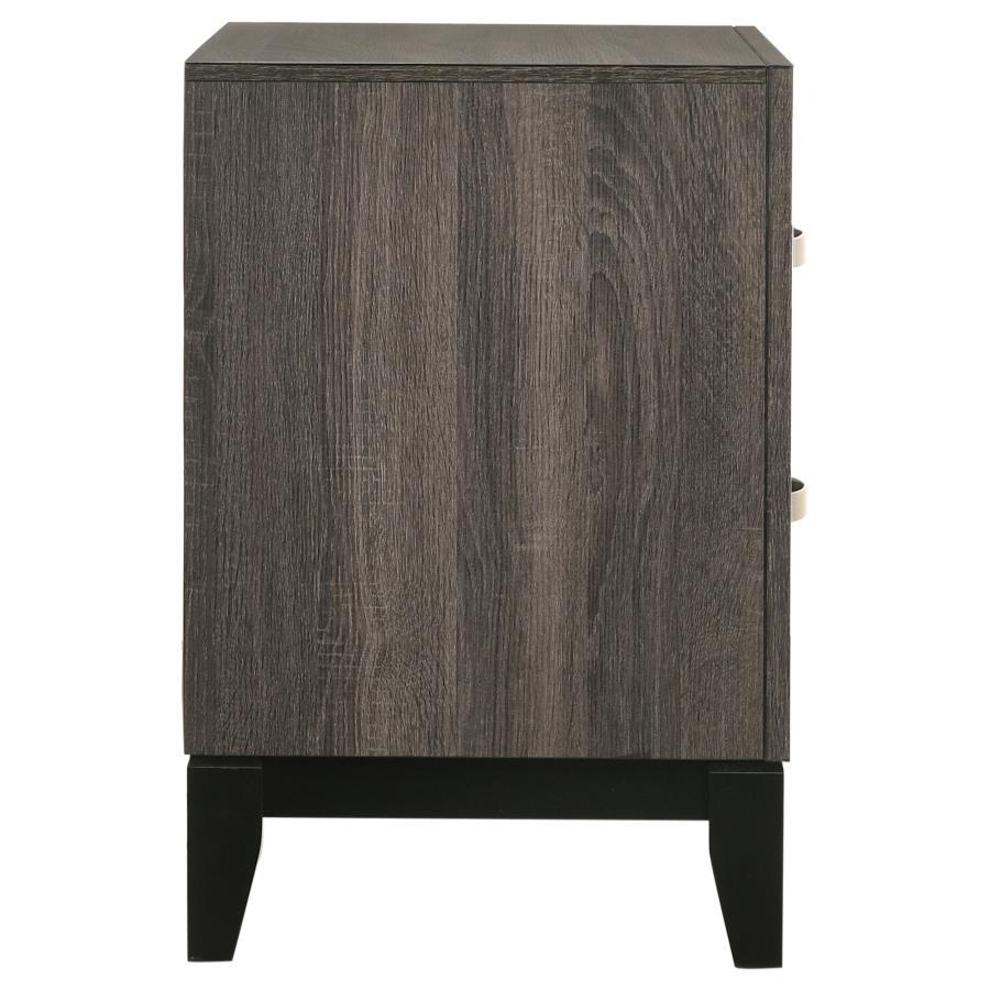 Watson - 2 - Drawer Nightstand - Gray Oak Accent Nightstand modern furniture Contempo Furniture