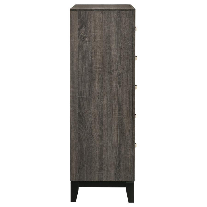 Watson - 5 - Drawer Bedroom Chest - Gray Oak Accent Chest modern furniture Contempo Furniture