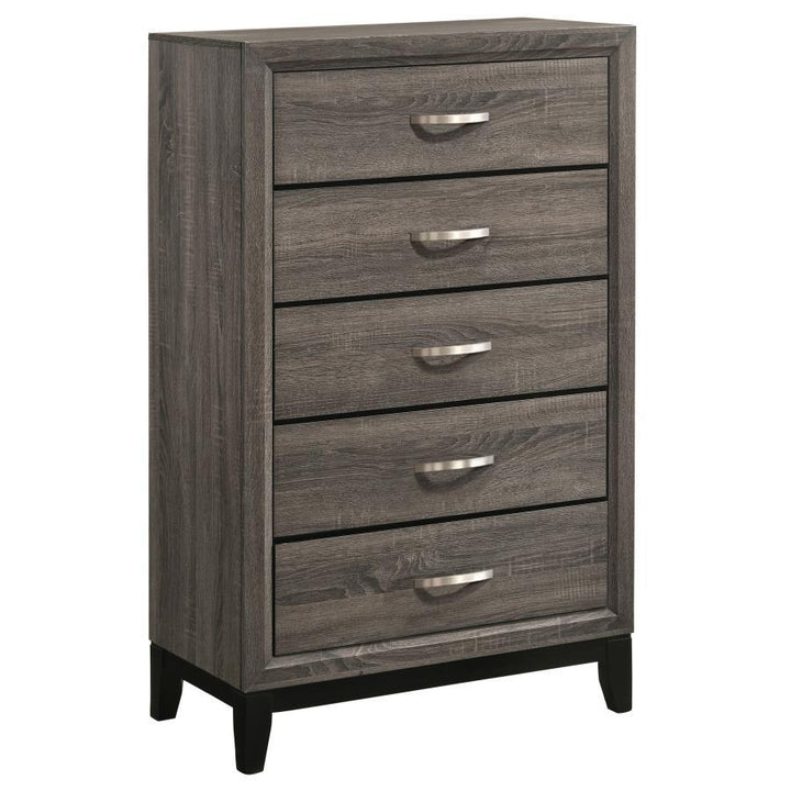 Watson - 5 - Drawer Bedroom Chest - Gray Oak Accent Chest modern furniture Contempo Furniture
