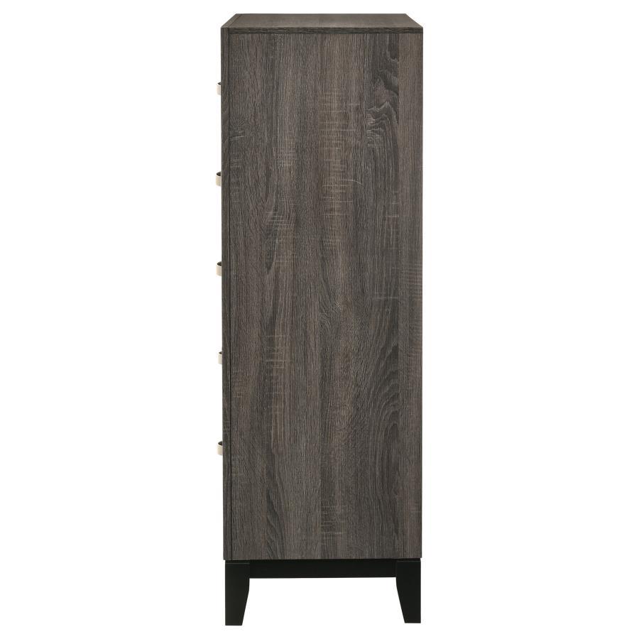 Watson - 5 - Drawer Bedroom Chest - Gray Oak Accent Chest modern furniture Contempo Furniture