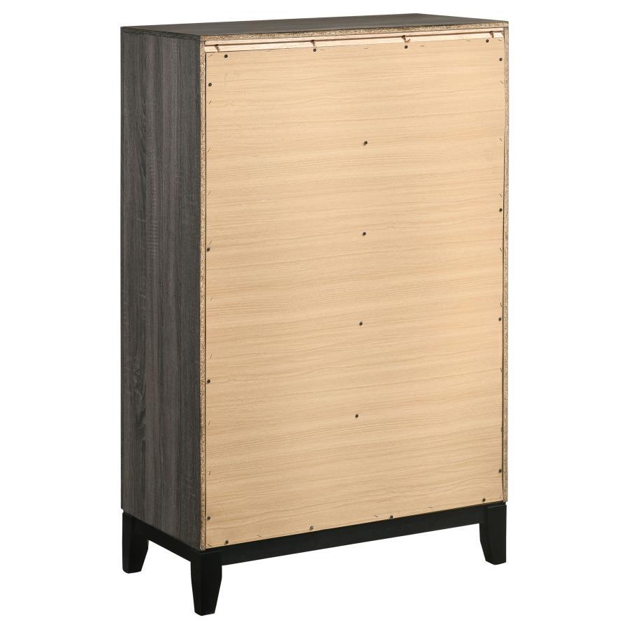 Watson - 5 - Drawer Bedroom Chest - Gray Oak Accent Chest modern furniture Contempo Furniture