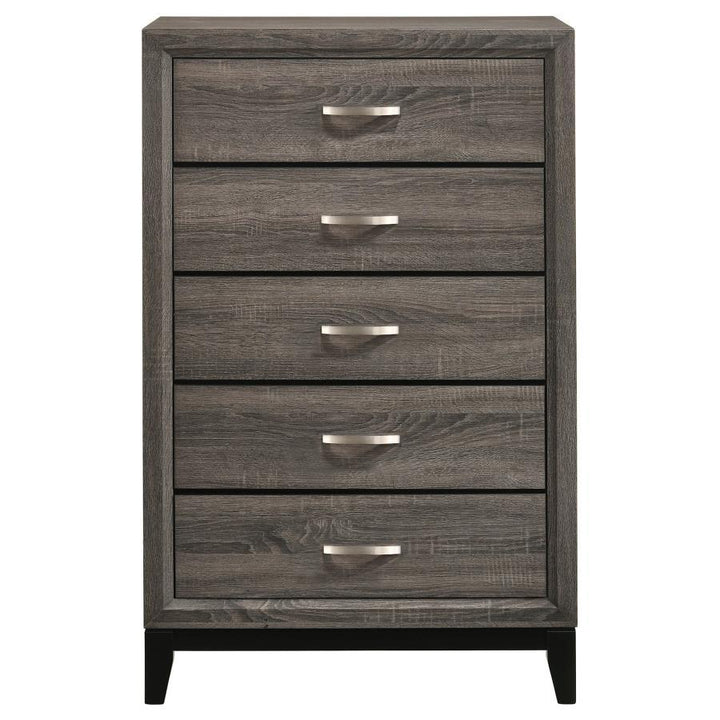 Watson - 5 - Drawer Bedroom Chest - Gray Oak Accent Chest modern furniture Contempo Furniture