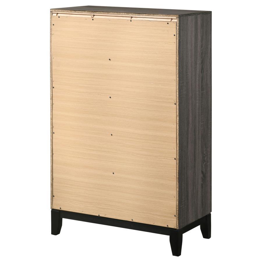 Watson - 5 - Drawer Bedroom Chest - Gray Oak Accent Chest modern furniture Contempo Furniture
