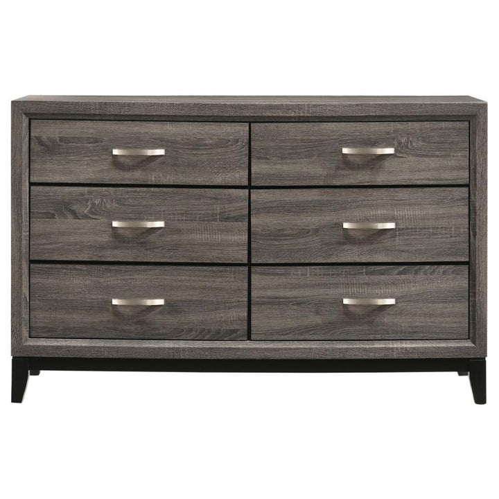Watson - 6 - Drawer Dresser - Gray Oak Dressers modern furniture Contempo Furniture