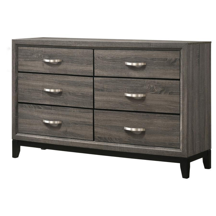 Watson - 6 - Drawer Dresser - Gray Oak Dressers modern furniture Contempo Furniture