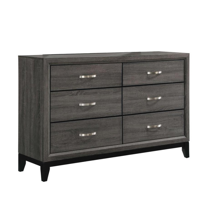 Watson - 6 - Drawer Dresser - Gray Oak Dressers modern furniture Contempo Furniture