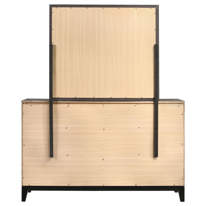 Watson - 6 - Drawer Dresser With Mirror - Gray Oak Dresser &amp; Mirror modern furniture Contempo Furniture