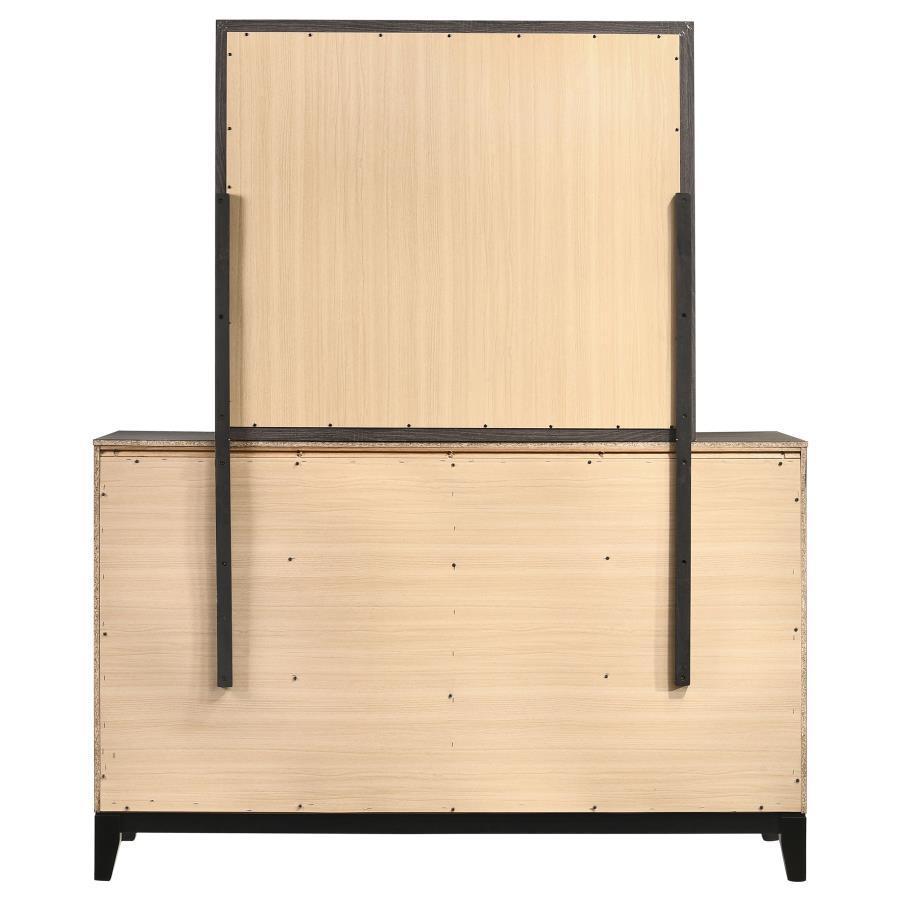 Watson - 6 - Drawer Dresser With Mirror - Gray Oak Dresser & Mirror modern furniture Contempo Furniture