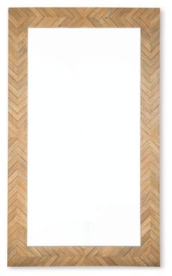 Waylane Floor Mirror - Light Brown Floor Mirror modern furniture Contempo Furniture
