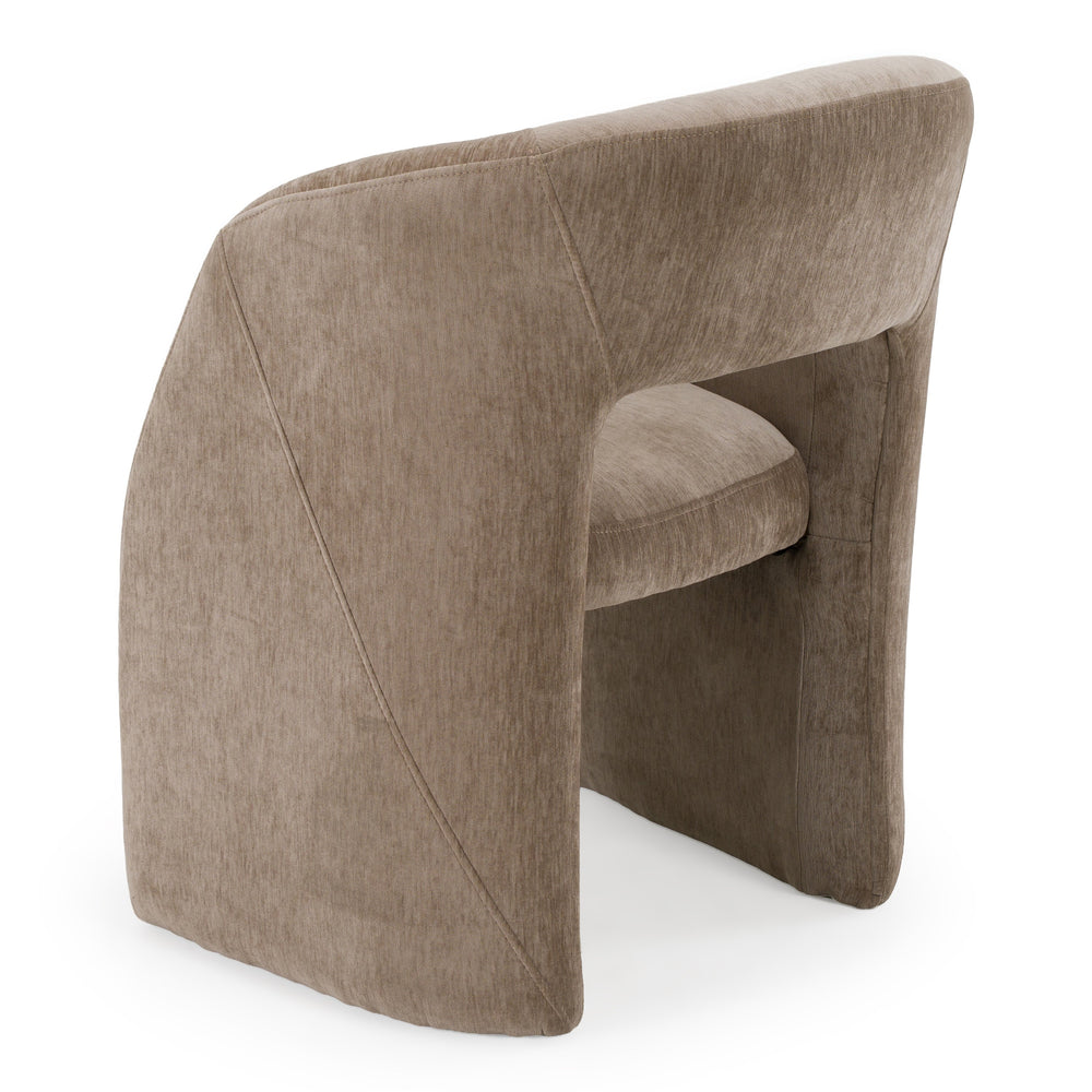 Weaver - Modern Tan Fabric Dining Chair - View 3