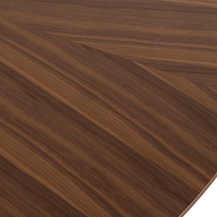 Weiss - Mid-Century Modern Walnut Round Dining Table