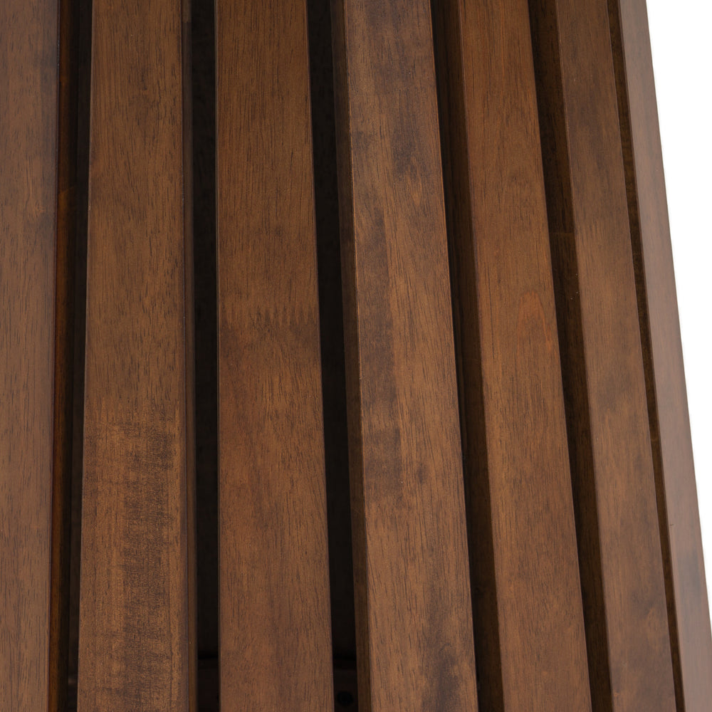 Weiss - Mid-Century Modern Walnut Round Dining Table - View 5