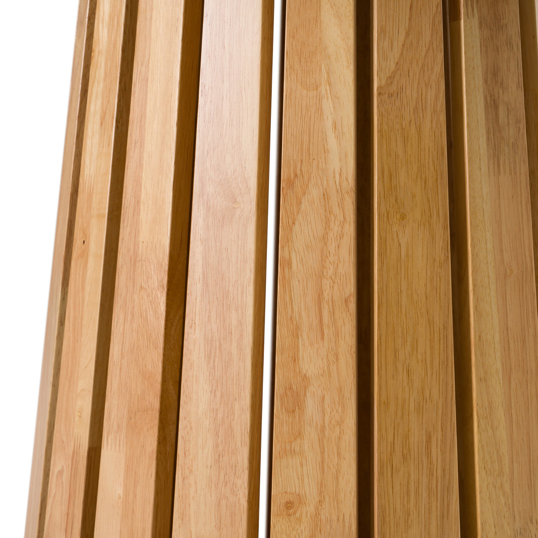 Weiss  Mid-Century Modern Natural Oak Round Dining Table