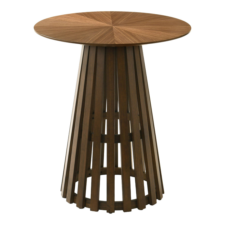 Weiss - Mid-Century Modern Walnut Round Bar Table