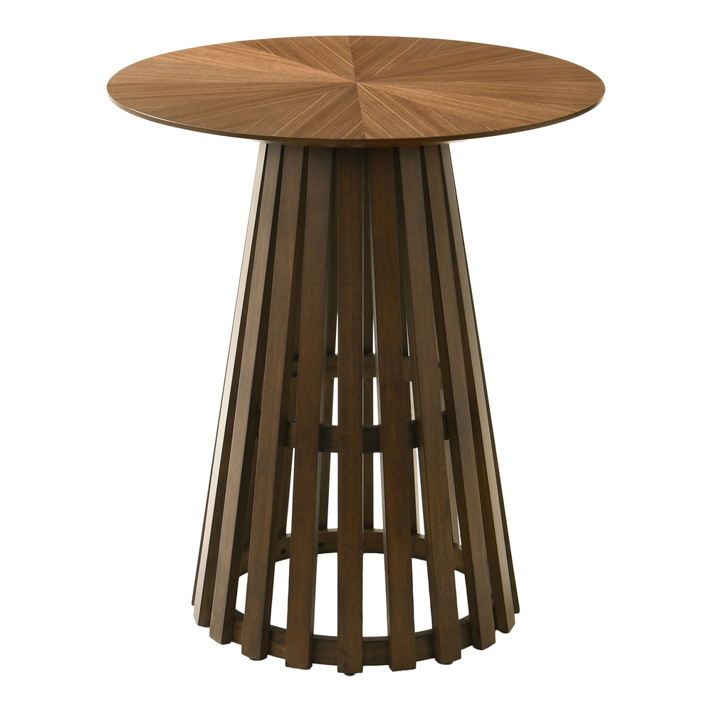 Weiss - Mid-Century Modern Walnut Round Bar Table - View 3