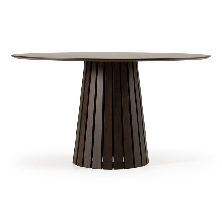 Weiss - Mid-Century Modern Wenge Round Dining Set