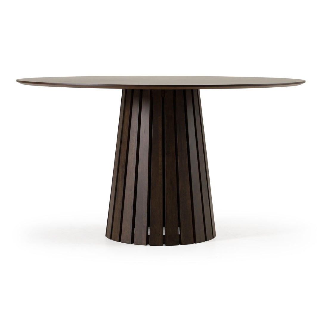 Weiss - Mid-Century Modern Wenge Round Dining Set