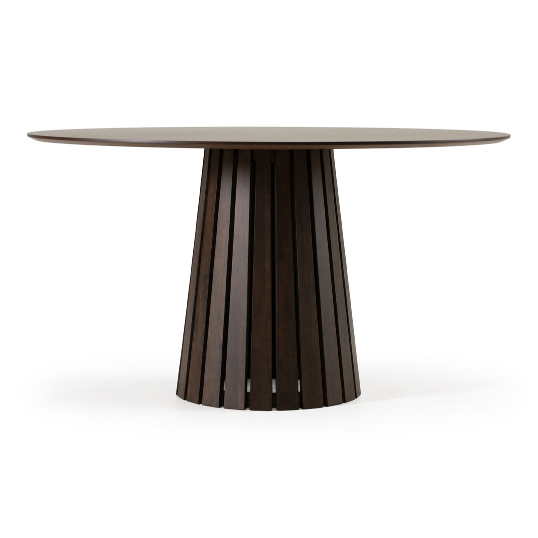 Weiss  Mid-Century Modern Wenge Round Dining Table