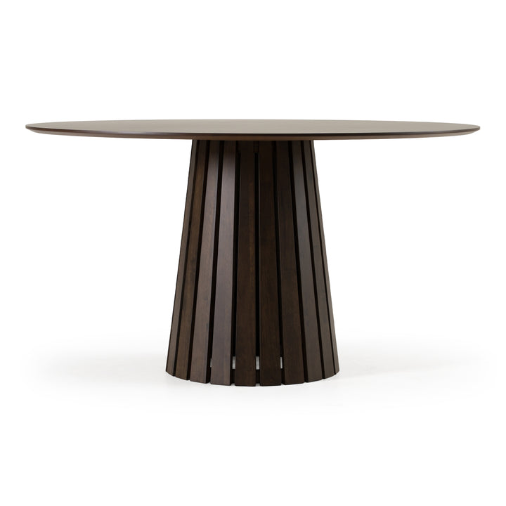 Weiss  Mid-Century Modern Wenge Round Dining Table