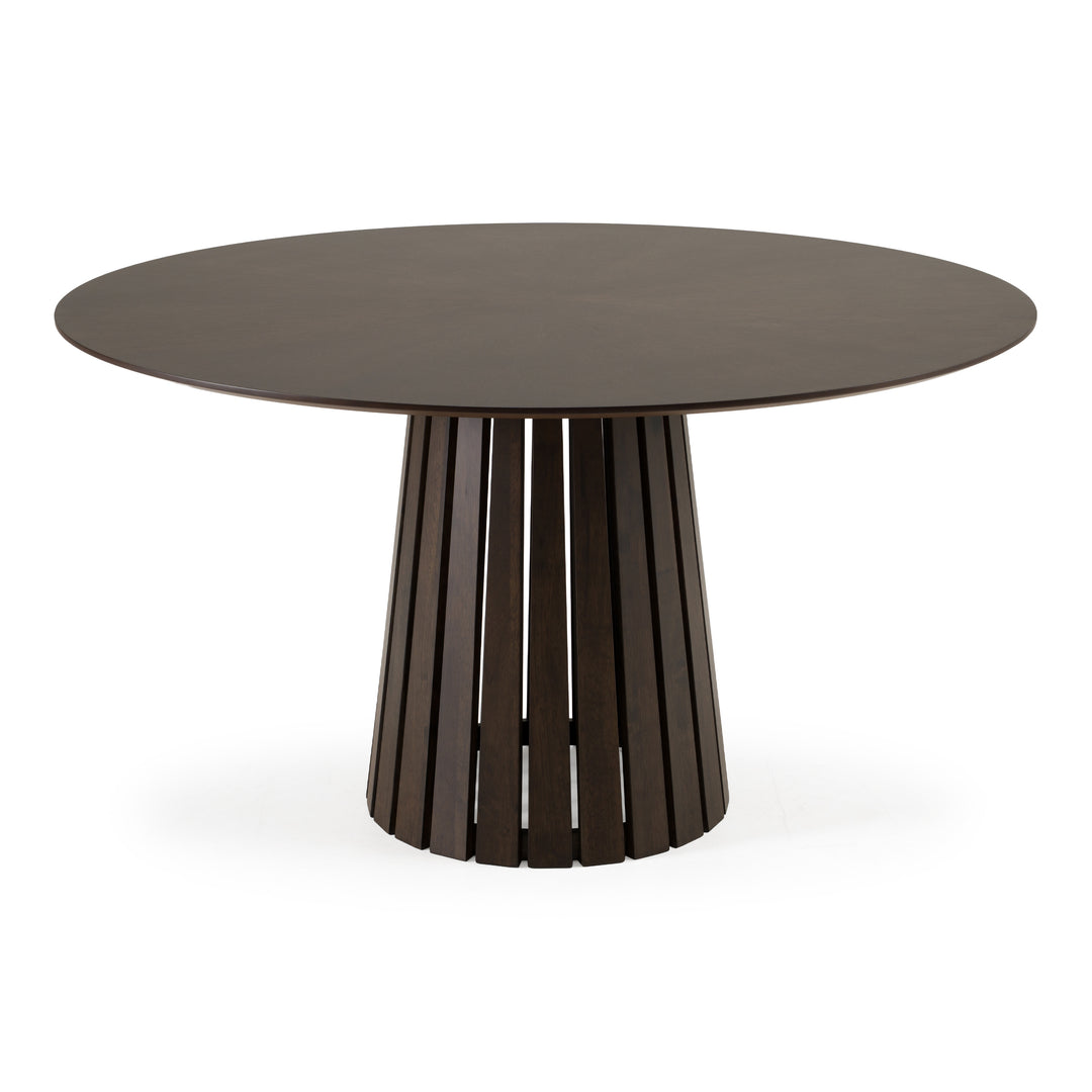 Weiss  Mid-Century Modern Wenge Round Dining Table