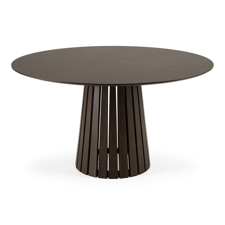 Weiss  Mid-Century Modern Wenge Round Dining Table
