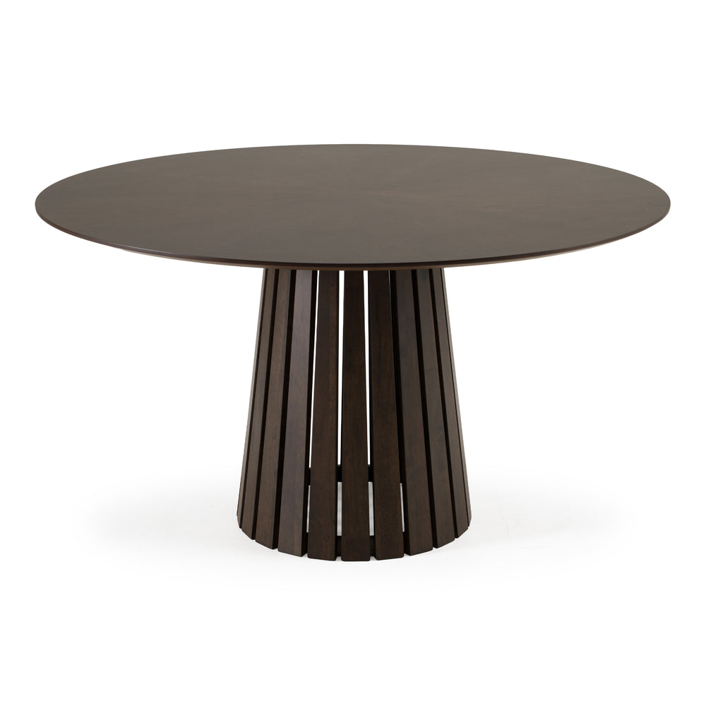 Weiss - Mid-Century Modern Wenge Round Dining Table - View 4