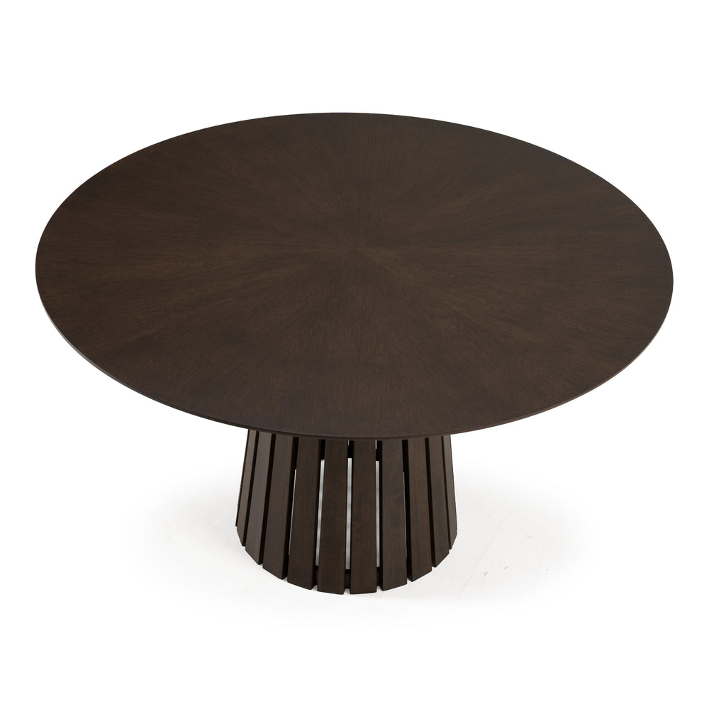 Weiss - Mid-Century Modern Wenge Round Dining Table - View 5
